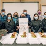 Celebrating School Board Appreciation: Front Row, Superintendent Diana Reaume, Leslie Hernandez-Beltran, Ayanna Quinneke-Johns, Nicole Winger, Litzy Recinos-Balencia, Lisa Reyes. Back Row - Kevin Hinchen, School Board Representative District 2, Shannon Dahlgren School Board Representative District 1, Mike Reaves School Representative District 5, Bridgett Jacobson, and Instructor Shelley Castellano. Submitted photos