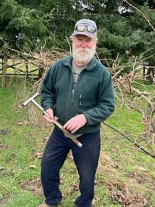 ALL ABOUT GARDEN SOIL. Meghan Adamire, Clallam Conservation District Planner, will join John Stednick, Clallam County Master Gardener, (pictured) to teach home gardeners how to test and improve their garden soil from 10:30 am to 12 noon on Saturday, Feb. 19 via Zoom. See Clallam County Master Gardener calendar for viewing details.