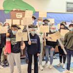 FHS history students protesting British tyranny - Alexis Campbell, Emerson McKee, Klaton Helvey, Zoie Davis, Matt Jacobson, Ryan Rancourt, Nik Kelley, Ashlynn Carstensen, Arianna Gonzalez, Tyler Whidden, Kevin Camacho, Anthoney Beglinger. Submitted Photos