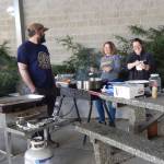 Above: Senior parents were 
grillin just outside the door …