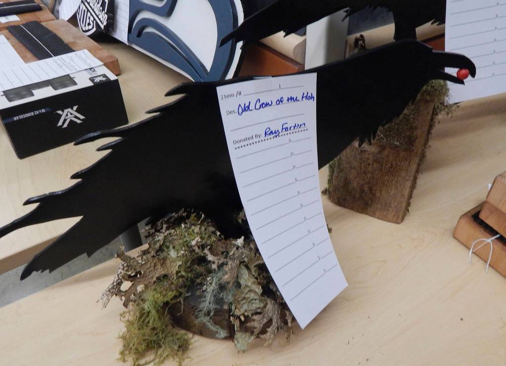 The handcrafted crows were fun …description …Old crow of the Hoh.