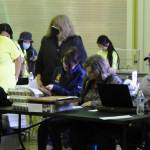 A big part of the auctions success is volunteers …at the table volunteering are Tina Hagen, and Traci and Ron Hurn.