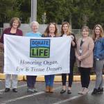 Left to Right Heid Anderson, Deborah Dillon, Mary Raben – Kidney Donation Recipient, Kelly Thompson, Angie Pursley, and Laci Johnson.