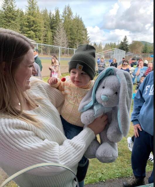 Somebody won a bunny ….Submitted Photo