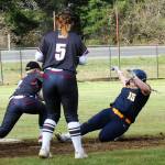 Nicole Winger was safe at second on this close call.