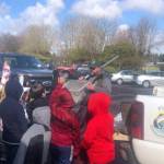 Bear Sorensen taught students about steelhead and about working at a fish hatchery.