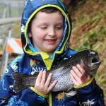 Jaycien Hagadorn age 7 with a nice-sized fish.