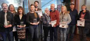 Bill Peach, Lissy Andros (Chamber ED), Christi Baron, Mary Beth and Trent Thurman, Susan and Bill Brager, Nellie and Scott Baysinger, and Cindy Mesenbrink.