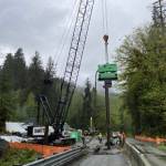 ICI subcontractor installing temporary sheet pile shoring. Photos FHWA