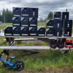Helmets and other items purchased with the contributions.