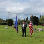 Forks Mayor Tim Fletcher shared a few words with those attending the ceremony on Monday morning.
