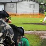 Pitching for the Charge against the Scrap Yard Dawgs was Kailyn Crowder. Photo by Lonnie Archibald