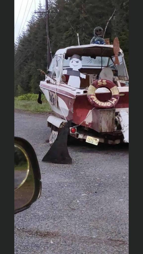 Pirates and a shark fin.