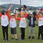 The Tigers celebrated as they also thought they had just won the World Series, but you know what? I think all six teams were winners on this last evening of T-Ball here in Forks. Here on Duncan Fields. Photo by Lonnie Archibald