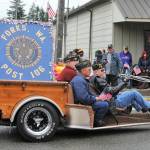 Forks American Legion Post #106 offered this entry in the parade on July 4th. The Post continues to be active in the community; holding a breakfast, placing flags at the cemetery, and handing out Poppies to people in the parade staging area.