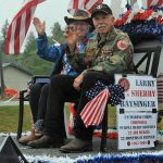 Larry and Sherry Baysinger were the Hometown Heroes for the 2022 Forks Old Fashioned 4th of July parade and rode aboard the float down Forks Avenue. Larry is a Vietnam Veteran, VFW member, and Purple Heart recipient. He and Sherry also donate their time to the Back Country Horseman Association and work to maintain backcountry trails so that all can enjoy them. Photos by Lonnie Archibald
