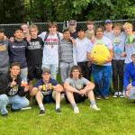 Spartan wrestling team and coaches at Ilwaco Wrestling Campout