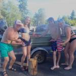 Coming to the rescue were Spartan athletes! 
Dalton Kilmer, Jameson 
Demorest, 
Conner 
Demorest and Kyra Neel!
