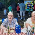 Barbara Graham and Carol OBrien welcomed Hoedowners on Saturday, everyone also got a western hat!
