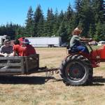 Farmer Moe offered up hay rides with his tractor.