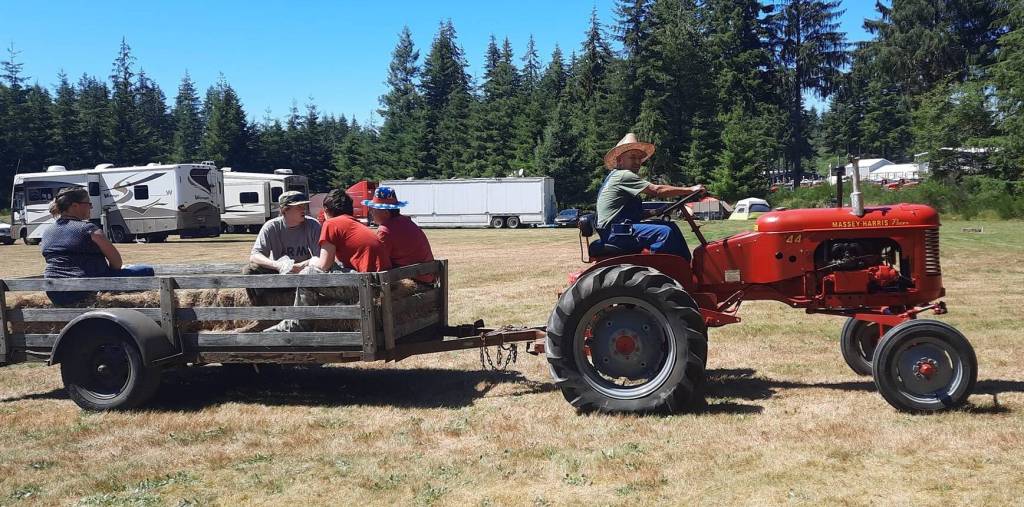Farmer Moe offered up hay rides with his tractor.