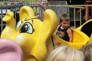 Terrance Hinchen was very ambitious Friday at the fair as it was one ride after another under sunny skies.