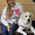 Zoie Davis takes time out for a photo of her and Belle.