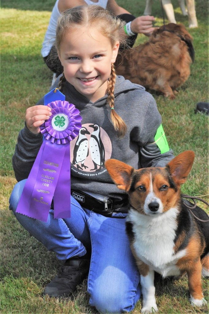 Reagan Hull with Trudy and the Championship ribbon.