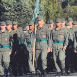 Devlin leading his Spartan platoon. He has earned the honor of carrying the flag.