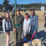 A recent family visit at the school, Liette, Devlin, Cathy, and Ray Fortin along with the dogs Zeek and Izzy. Submitted Photos