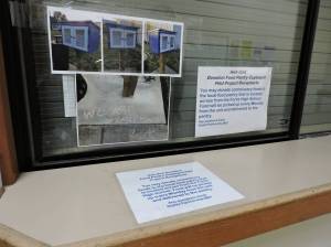 This notice with information about the student food pantry went up recently at Olympic Corrections Center after those incarcerated there wanted to contribute.