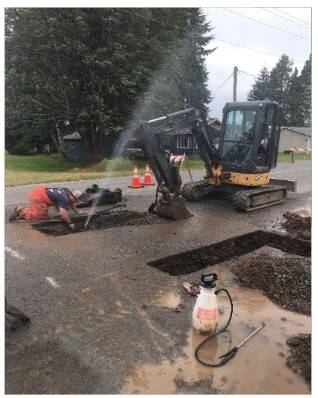 In 2022 old galvanized pipe was replaced on Sol Duc Way.