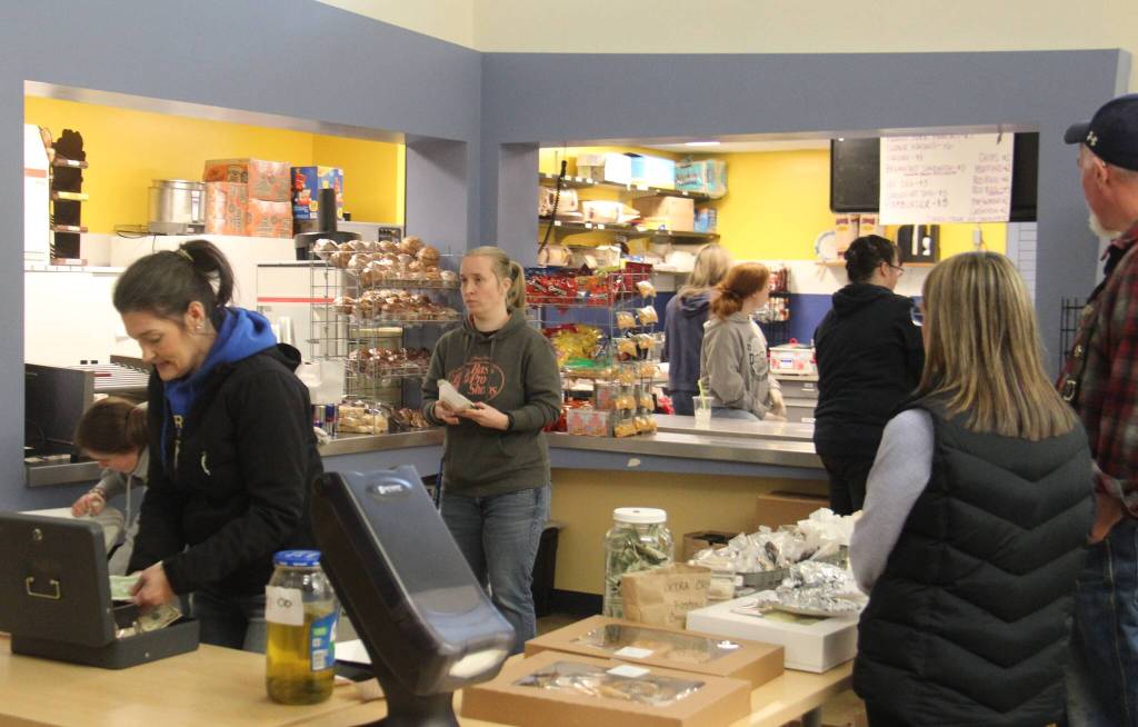 Hungry bidders didnt have to go far to get something good to eat during the QVSA. Senior parents offered concessions both days with proceeds going to benefit Senior Safe Night at graduation. Photo Christi Baron