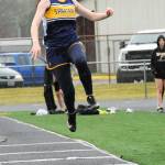 Aliya Gillett in the triple jump. Photo by Lonnie Archibald