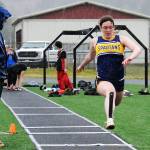 Alexis Campbell competes in the long jump. Photo by Lonnie Archibald