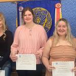 Soroptimist Scholarship recipients (left to right): Maren McCracken, Hannah Gates, Bridgett Jacobson, Allyson McCommon, and Riley Smith. Not pictured: Leslie Hernandez Beltran, Morgan Rule, and Kadie Wood.