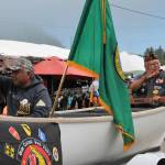 Quileute Veterans Leroy Black and Tom Jackson participated in the Quileute Days Parade. Photo Lonnie Archibald