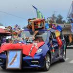 This was Roger Jacksons colorful entry to the Quileute Days parade Saturday. Photo by Lonnie Archibald