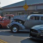 Dean Decker and Joe Gaydeski talk classics as Dean shows his 56 Chevy pickup along with his Packard. Photos Lonnie Archibald