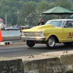 Robert Pigott of Beaver lifts off the starting line with his 62 Chevy. Photo by Lonnie Archibald