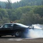 Cary Bourm of Forks moves to the starting line in his 73 Chevy. Photo by Lonnie Archibald