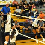 Forks Karee Neel hits. Photo by Lonnie Archibald