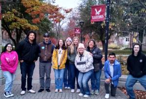 The group at Eastern with Nicole.