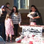 The Zane and Sara Johnson family was first up …they all got quilts, a gift card, a basket of goodies, and the all-important… keys to their new home!