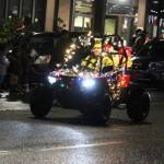 One of several decorated ATVs lit up for the parade. And …the rain let up just before the parade started!