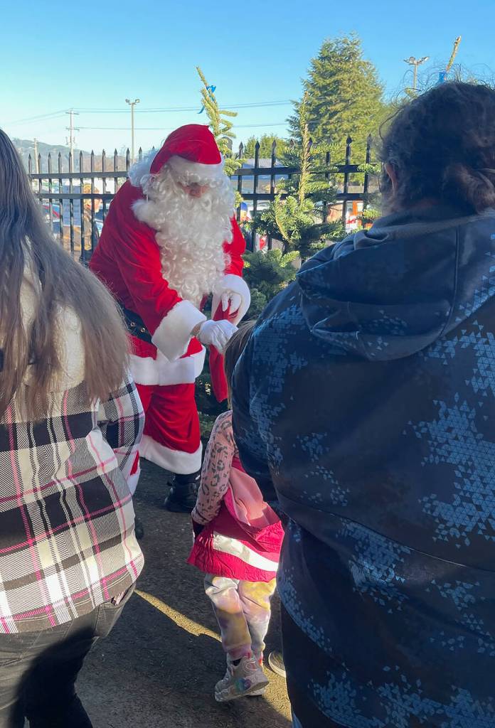 Santa had plenty of candy canes to hand out on Saturday. Photos Christi Baron