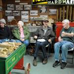 Richard Halverson shares a story at the Forks Timber Museum on Tuesday, Dec. 19. Shirley Sharpes listens while Bruce Paul and Tom Rosmond share a conversation. Halverson and Rosmond are on the Timber Museum Board. The Museum Board held its last meeting of the year at the Museum before hosting the West End Historical Society for lunch. Photos Lonnie Archibald