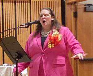 Marni Whitehead of the Rainforest Players performs during the groups presentation of The Gift at the Rainforest Arts Center on December 19. Photo Berlinda James