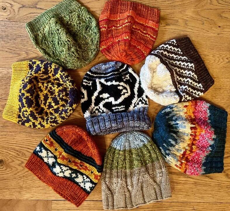 Michelle Simspon is one of many local artists/crafters who have been creating during the month of January as part of Fun-a-day. Michelle has knit her way through January and the National Parks with these beautiful themed hats she has created. Michelle even dyed all the yarns for the exact colors! Submitted photo