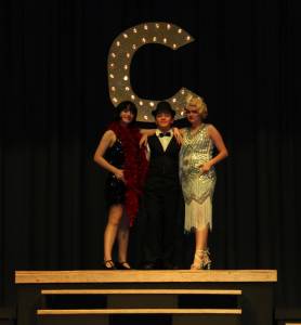 Aliya Gillett, Justin Sandoval, and Blade Christenson will portray Velma, Billy and Roxie this weekend as FHS Drama presents Chicago: Teen Edition. A large supporting cast made up of students grade 7 -12 will also appear at the FHS Commons. Photo Christi Baron
